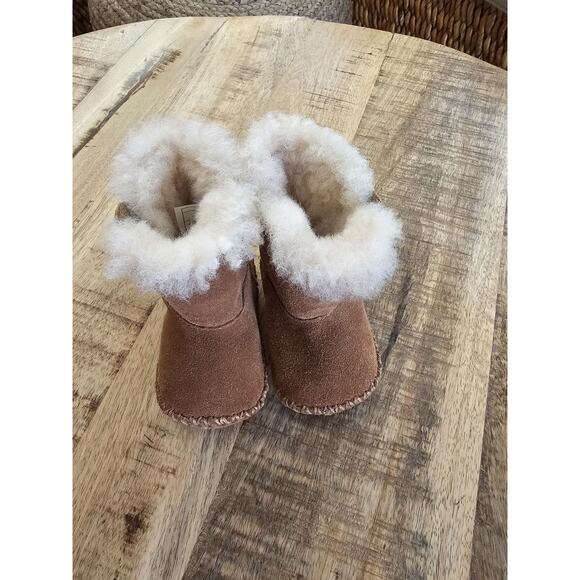 UGG Other - UGG Fur Lined Baby Boots Size 0/1 Brown Suede